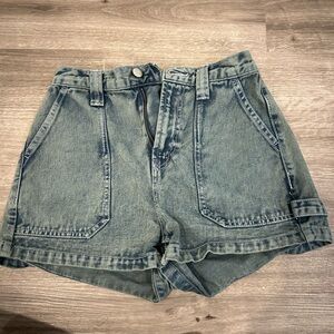 Wild Fable Green Wash Jean Shorts